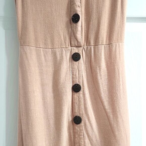 Monteau Sleeveless Ruffle Hem Dress in - Peach Color - Picture 4 of 11